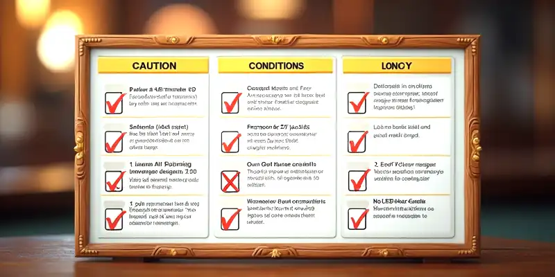 Terms page visual for wagering clauses and payout conditions at Yabby Casino